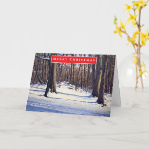 Beautiful Golden Hour Snow Christmas  Card