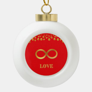 TOOLOUD Always Infinity Symbol Circular Metal Christmas Ornament
