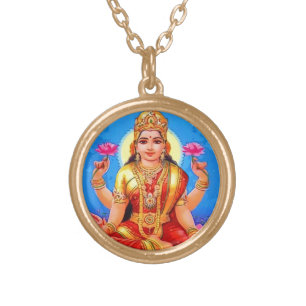 Beautiful Golden Lakshmi Diwali Goddess Gold Plated Necklace