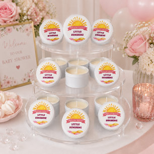 Beautiful Golden Little Sunshine Baby Girl Shower Mini Candle Favors