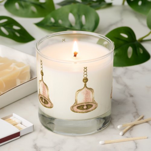 Beautiful Golden Look Hanging Bells Scented Candle