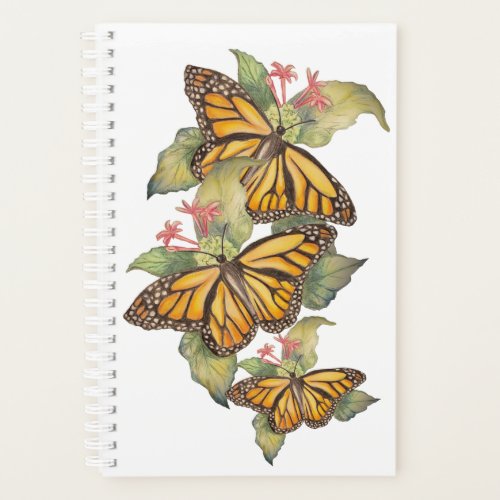 Beautiful Golden Monarch Butterfly Painting Planner