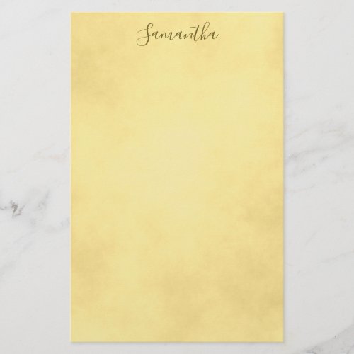 Beautiful Golden Parchment Stationery