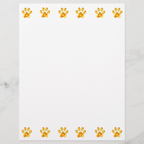 Beautiful Golden Paws Paper Sheets