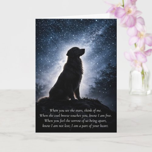 Beautiful Golden Retriever Sympathy Condolences Card