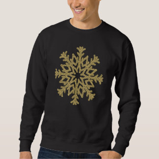 Beautiful Golden Snowflakes Winter For Women Men Sweatshirt