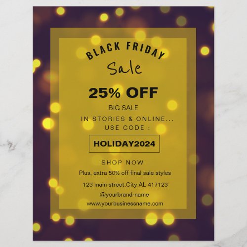 Beautiful Golden Sparkles sale promotion  Flyer