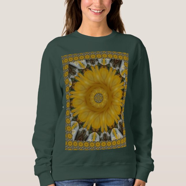 Beautiful Golden Sun Flower Bright Design Sweatshirt (Front)