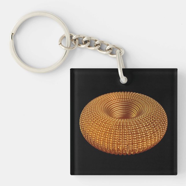 Beautiful Golden Torus Keychain (Front)