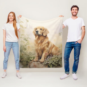 Beautiful Golden – Warm & Loving Fleece Blanket