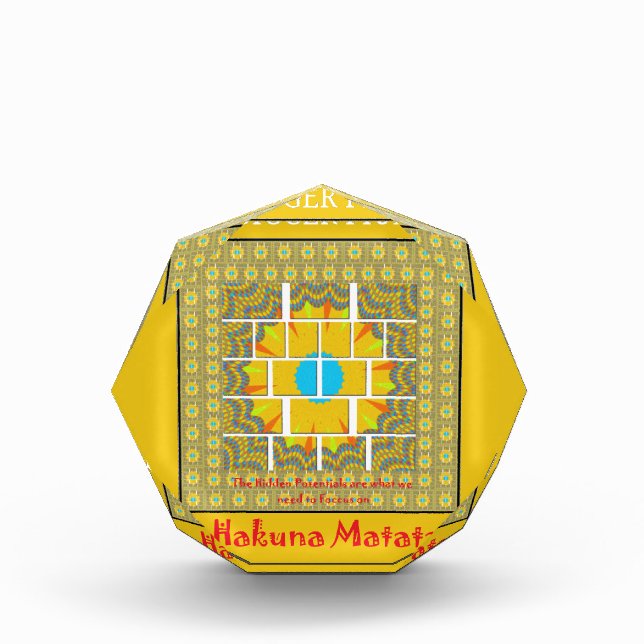 Beautiful golden yellow amazing graphic design   award (Front)