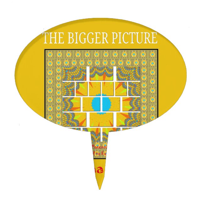 Beautiful golden yellow amazing graphic design   cake topper (Front)