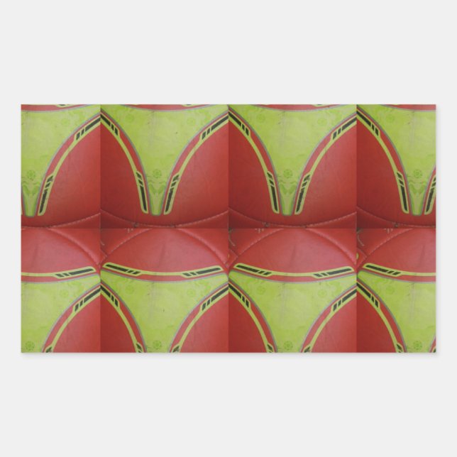 Beautiful Golden yellow geometrical pattern design Rectangular Sticker (Front)