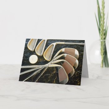 Beautiful Golf Clubs Card by inspirelove at Zazzle