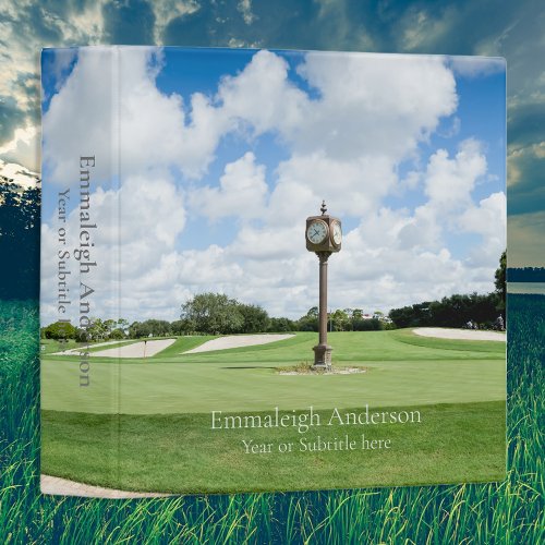Beautiful Golf Course Afternoon 3 Ring Binder