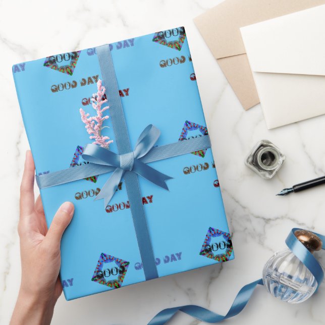 Beautiful  GOOD DAY BROWN BLUE  MANDALA  Wrapping  Paper (Gifting)