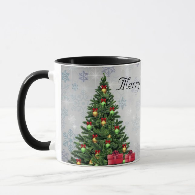 Beautiful, Gorgeous, Sparkly, Pine Tree Mug (Left)