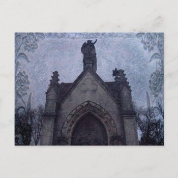 Beautiful Gothic Cemetery Crypt Postcard by TheHopefulRomantic at Zazzle