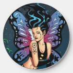 Beautiful Gothic Fairy with Tattoos by Al Rio Wireless Charger