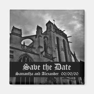 Beautiful Gothic Save the Date Magnet
