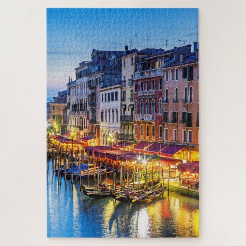 Beautiful Grand Canal Sunset Venice Italy Travel Jigsaw Puzzle