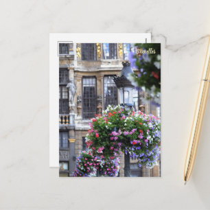 Beautiful Grand Place of Brussels, Belgium Holiday Postcard