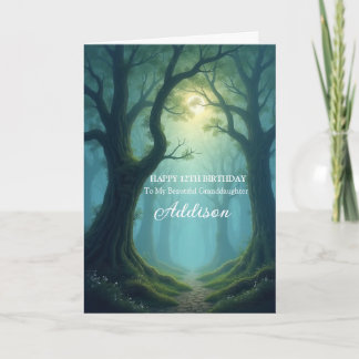 Beautiful Granddaughter Enchanted 12th Birthday Card