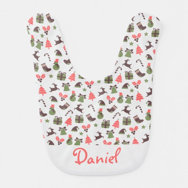 Beautiful Grandson Monogrammed Custom Photo Bib (Front)