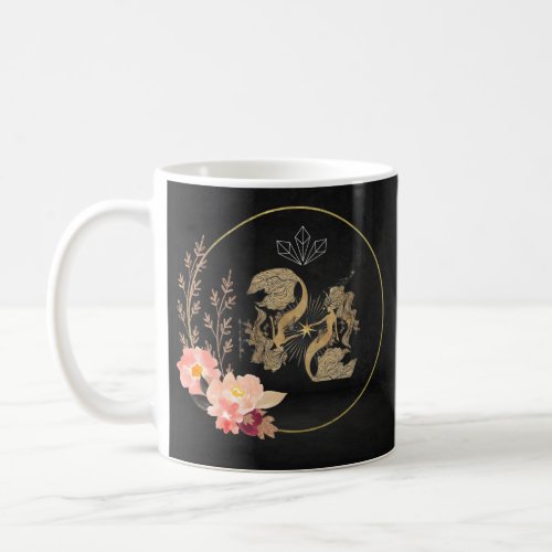 Beautiful graphic design of two mermaids  coffee mug