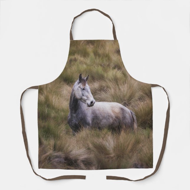 Beautiful Gray Colored Horse Apron (Front)