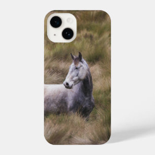 Beautiful Gray Colored Horse iPhone 14 Case
