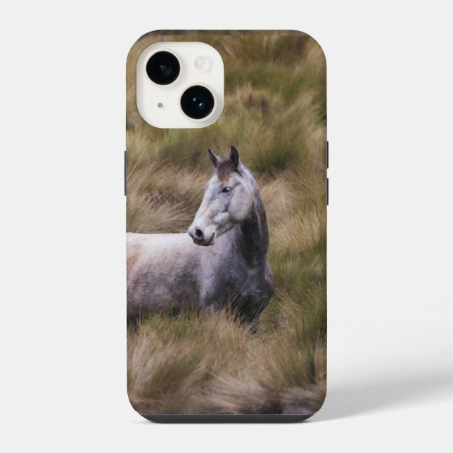 Beautiful Gray Colored Horse iPhone Case (Back)