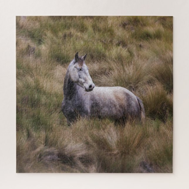 Beautiful Gray Colored Horse Jigsaw Puzzle (Vertical)