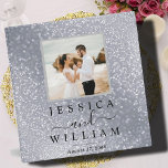 Beautiful Gray Glitter Wedding Photo album  3 Ring Binder<br><div class="desc">Get Yourself a Unique and Elegant Wedding album photo that comes with a modern and elegant design to complement the moments of your wedding. The designs in our store come with Watercolor Eucalyptus and flowers, glitter, golden decorative geometric shapes, foliage, roses, sparkly sand, and so much more appealing stuff. The...</div>