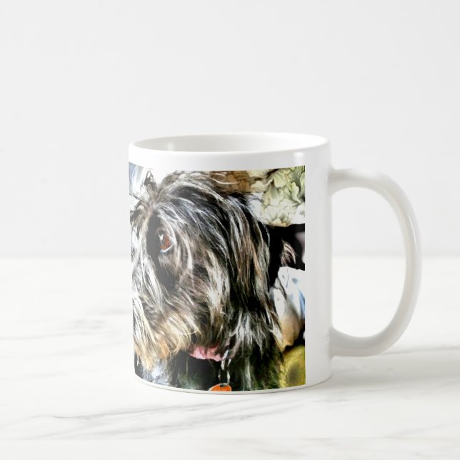Beautiful gray lurcher coffee mug (Right)