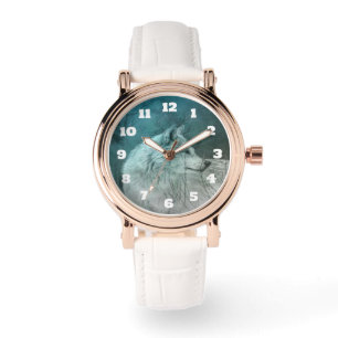 Beautiful Gray Wolf in a Dark Forest Watch