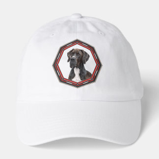 Beautiful Great Dane In A Frame Hat