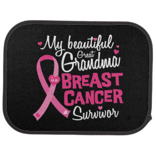 Beautiful Great Grandma Breast Cancer Survivor Car Floor Mat