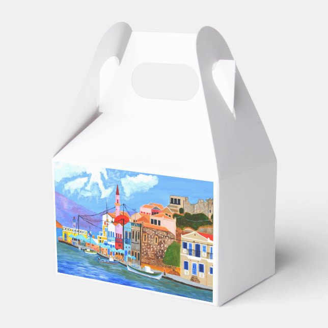 Beautiful Greece Favor Box  (Front Side)
