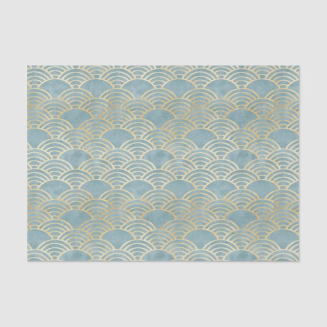 Beautiful, green Art Deco,metallic,elegant,chic,fa Tissue Paper (Front)