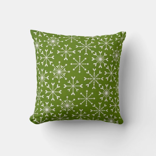 Beautiful Green Christmas Pillow! Throw Pillow (Front)
