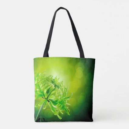 Beautiful Green Chrysanthemum Flower Tote Bag