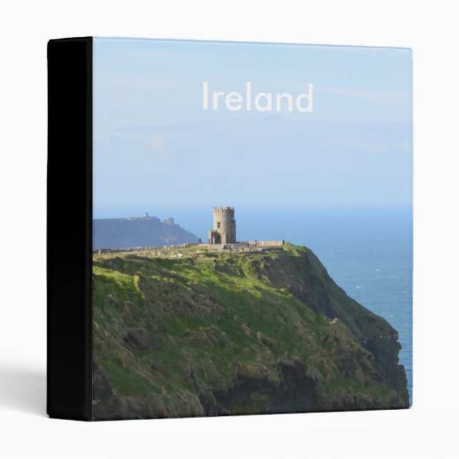 Beautiful Green Cliffs of Moher 3 Ring Binder (Front/Spine)