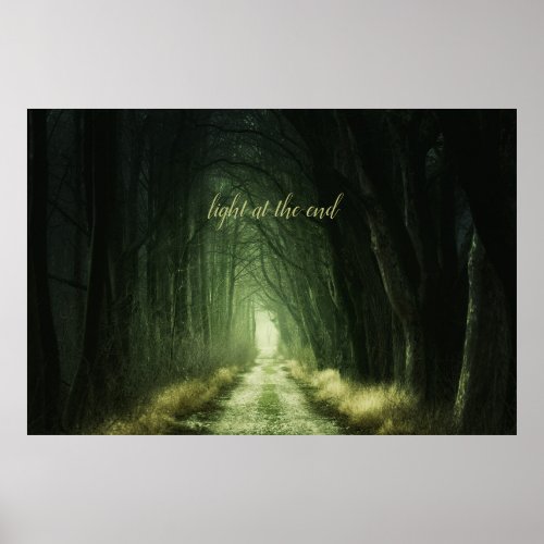 Beautiful Green Dark Forest  Poster