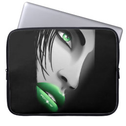 Beautiful Green Eyes Girl Laptop Sleeve