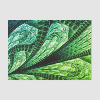 Beautiful Green Fractal Design Digital Art Tissue Paper
