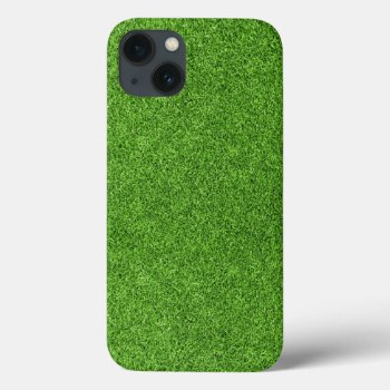 Beautiful Green Grass Texture From Golf Course Iphone 13 Case by boutiquey at Zazzle