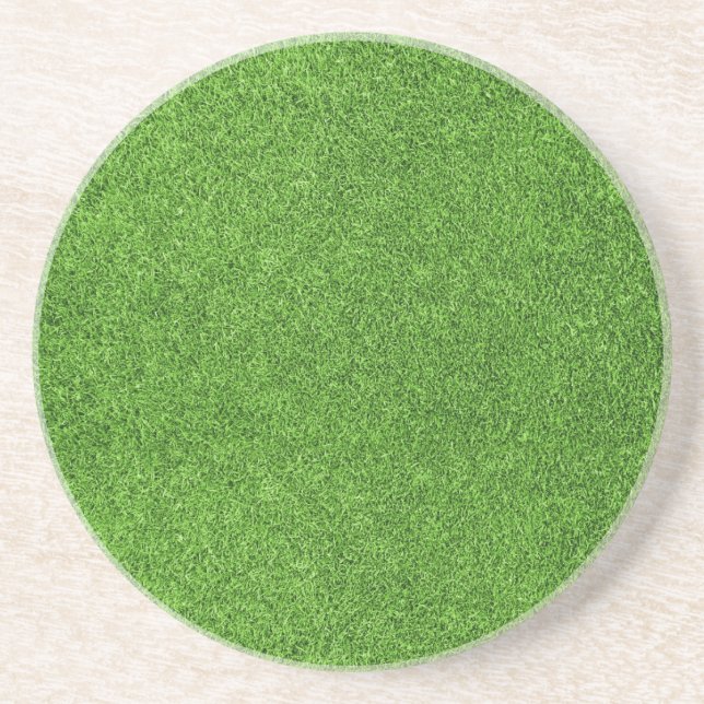 Beautiful green grass texture from golf course coaster (Front)