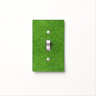 Beautiful green grass texture from golf course light switch cover