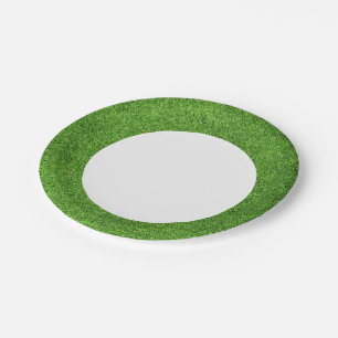 Beautiful green grass texture from golf course paper plates